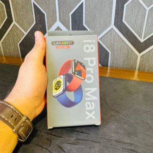 I8 Pro Max Smartwatch with 1.75-inch HD Display, Silicone Strap, IP67 Waterproof, and Health Tracking – Black Color