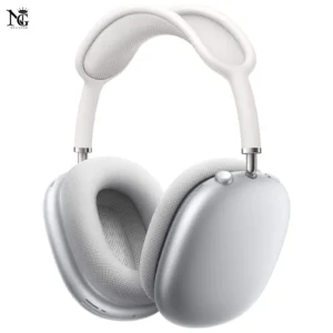 AirPods Max Style Wireless Headphones with Leather Case – Bluetooth Over-Ear Headset with Type-C Charging for iPhone and Android