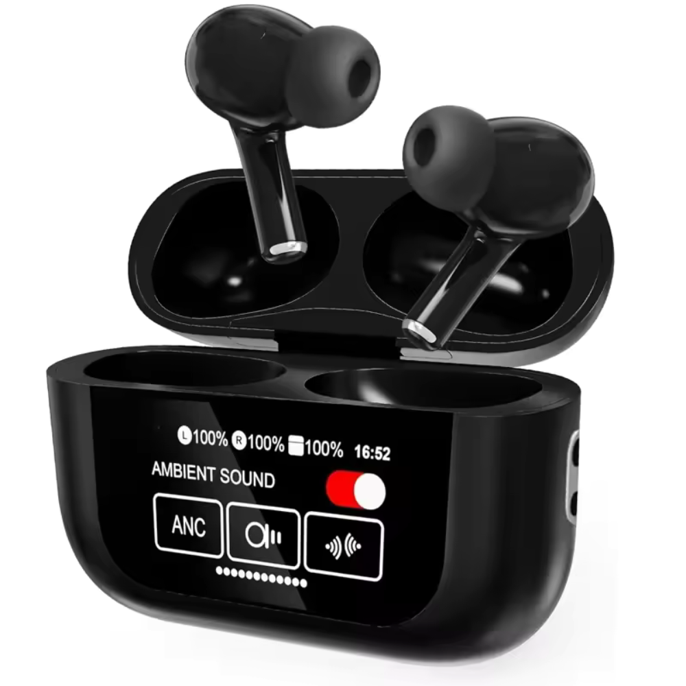 Smart Charging Case with LED Screen – A9 Pro TWS Earbuds