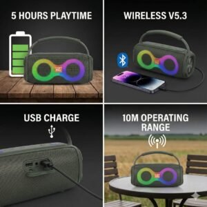 Rechargeable Bluetooth speaker portable design