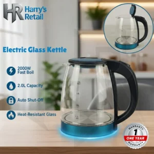 modern glass kettle for kitchen use