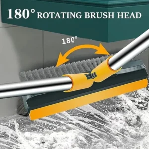 heavy duty floor brush with rubber scraper