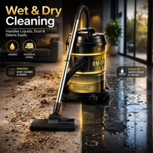 Wet and dry vacuum cleaner with large tank