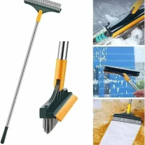 2 in 1 floor cleaning brush with scraper